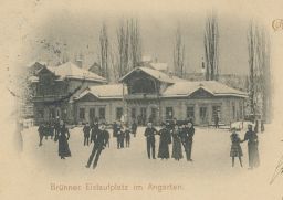 Brno Lužánky Augarten veřejné kluziště bruslení 1898