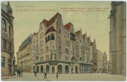 Brno Liechtensteinova Kounicova banka pivnice Hotel Pilsnerhof 1917