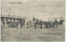 Kostelec nad Labem armáda vojsko kasárna cvičení dělostřelci 1908