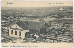 Polička Svitavy parní pila Fr. Pražan nakl. Kaňkovský 1903