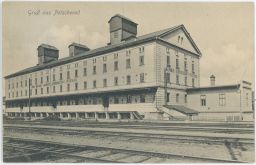 Železnice sklady Počerady Louny 1912
