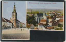 Slaný husitské město královské celkový pohled radnice