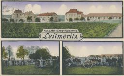 Litoměřice Leitmeritz kasárna dělostřelectvo 1916