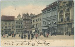 Litoměřice Leitmeritz náměstí obchody 1904