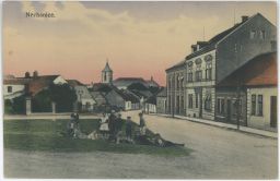 Nechanice Nechanitz Hradec Králové dětičky na náměstí 1917