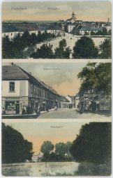 Podbořany Podersam Žatec Louny náměstí Žatecká park 1912
