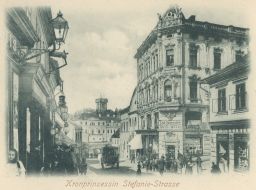 Český Těšín Teschen Karviná Stefanie Strasse mode bazar S. Schramek 1898