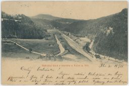 Železnice nádraží tunel Police nad Metují Náchod 1900