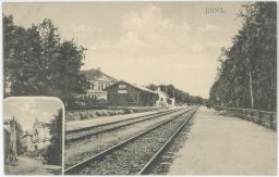 Železnice nádraží zastávka Jirna Jirny Praha-východ nakl. Zuna 1925