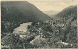 Železnice nádraží celkopvý pohled Trebušany Rachov 1935