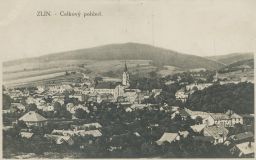 Zlín celkový pohled na střed města nakl. Potměšil 20. léta