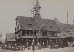 Národopisná výstava českoslovanská, Restaurace Smíchovského pivovaru, 1895, kabinetka, světlotisk