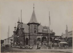Národopisná výstava českoslovanská, Restaurace Vinohradského pivovaru, 1895, kabinetka, světlotisk