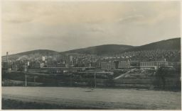 Zlín Baťa panorama staví se hotel