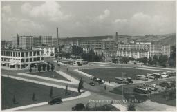 Zlín Baťa závody benzinka Tržnice sklad obuvi autobusy 1931