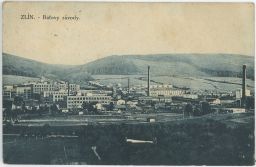 Zlín Baťa stará fabrika elektrárna nádraží začínají půldomky na Letné 1929