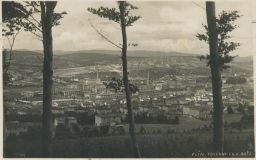 Zlín Baťa závody Letná KOMPOZICE SE TŘEMI STROMY 1931