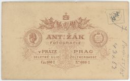 Praha Celetná emblém fotoateliér Antonín Žák