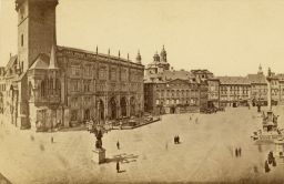 František Fridrich: Staroměstské náměstí, 1870 vizitka orig. nápis: 142. Praha. - Staroměstské náměstí.
