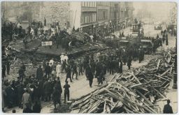 Praha Poříčí zřícený dům 1928