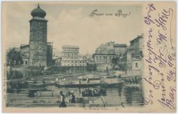 Praha Šítkovská vodárenská věž Šítkovské mlýny Vojtěšská čtvrt Bellmann 1900