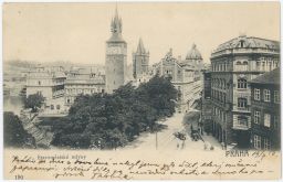 Praha Staroměstské mlýny vodárna Karlovy lázně 1900