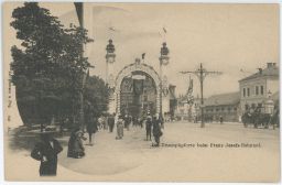 Železnice nádraží Praha vítězná brána 1901