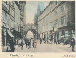 Praha Mostecká K mostu 1899