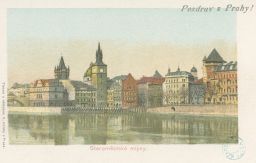 Praha Staroměstské mlýny ozdobný rámeček