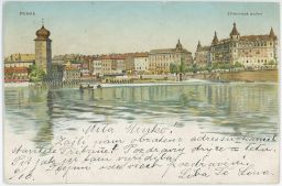 Praha Šítkovská náplavka mlýny Vojtěšská čtvrt Da 1902