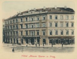 Praha Hotel Modrá hvězda Blauer Stern Na Příkopech 1901