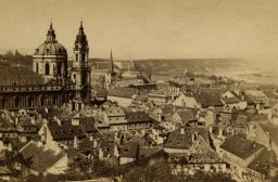 Chrám sv. Mikuláše na Malé Straně ze Schönborsnské zahrady, vizitka