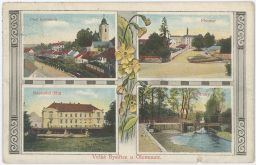 Velká Bystřice Olomouc pivovar kostel Kapitolní dům Vantroky 1915