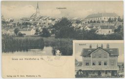 Waidhofen an der Thaya bahnhof totalansicht Rakousko 1906
