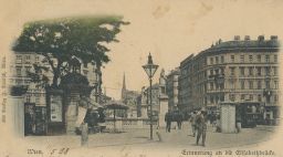 Wien Vídeň Elizabethbrücke tram 331 1898