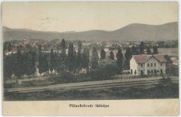Železnice nádraží Pilisvörösvár Budapest razítko K.u.k. bahn 1916