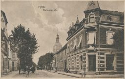 Pyritz Pyrzyce Nádražní Bahnerstrasse psáno 1943