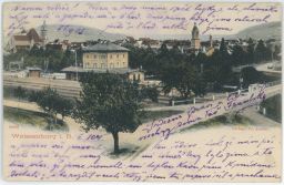 Železnice nádraží Weißenburg in Bayern Sasko Německo 1905