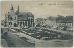 Košice Nový park s katedrálou