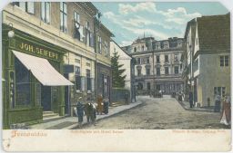 Jeseník Frývaldov Freiwaldau Rudolfsplatz Hotel Krone Joh. Seifert