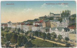Mariánské lázně Nádražní Café Egerländer POHLED 1914