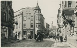 Šumperk benzinka banka Erich Schuster drogerie 1936