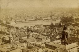 Staré Měst a Malá Strana z věže Hradu, vizitka