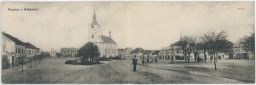 Bohdanč náměstí DVOUDÍLNÉ PANORAMA 1909