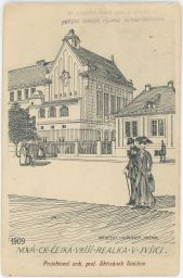 Sušice Klatovy reálka arch. Skřivánek Smíchov 1909