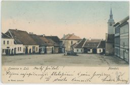 Lomnice nad Lužnicí Jindřichův Hradec náměstí kašna 1903