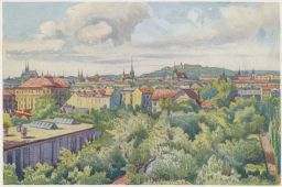Brno prof. Kousek pohled na Špilberk od východu