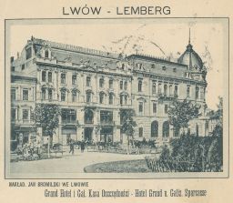 Lwów Lvov Grand Hotel Kasa 1897