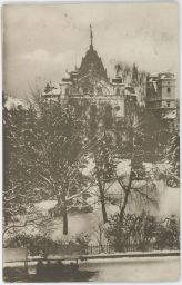 Košice jižní strana divadlo v zimě Štangler 1922