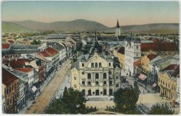 Košice Hlavná ulica divadlo celkový pohled Lichtig 1924